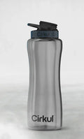 32oz. Black Tint Plastic Bottle with Gray Lid E4