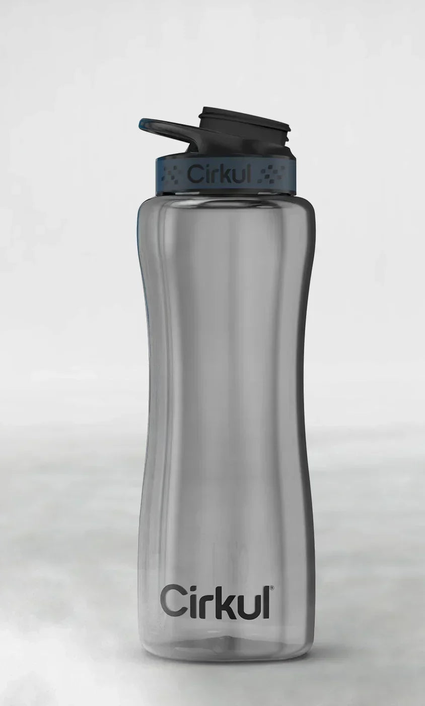 32oz. Black Tint Plastic Bottle w/ Gray & Black Lid 2.0 K9