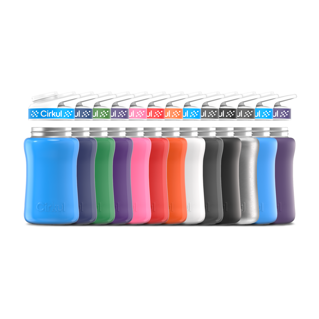 12oz. Stainless Steel Bottle & Comfort Grip Lid U5