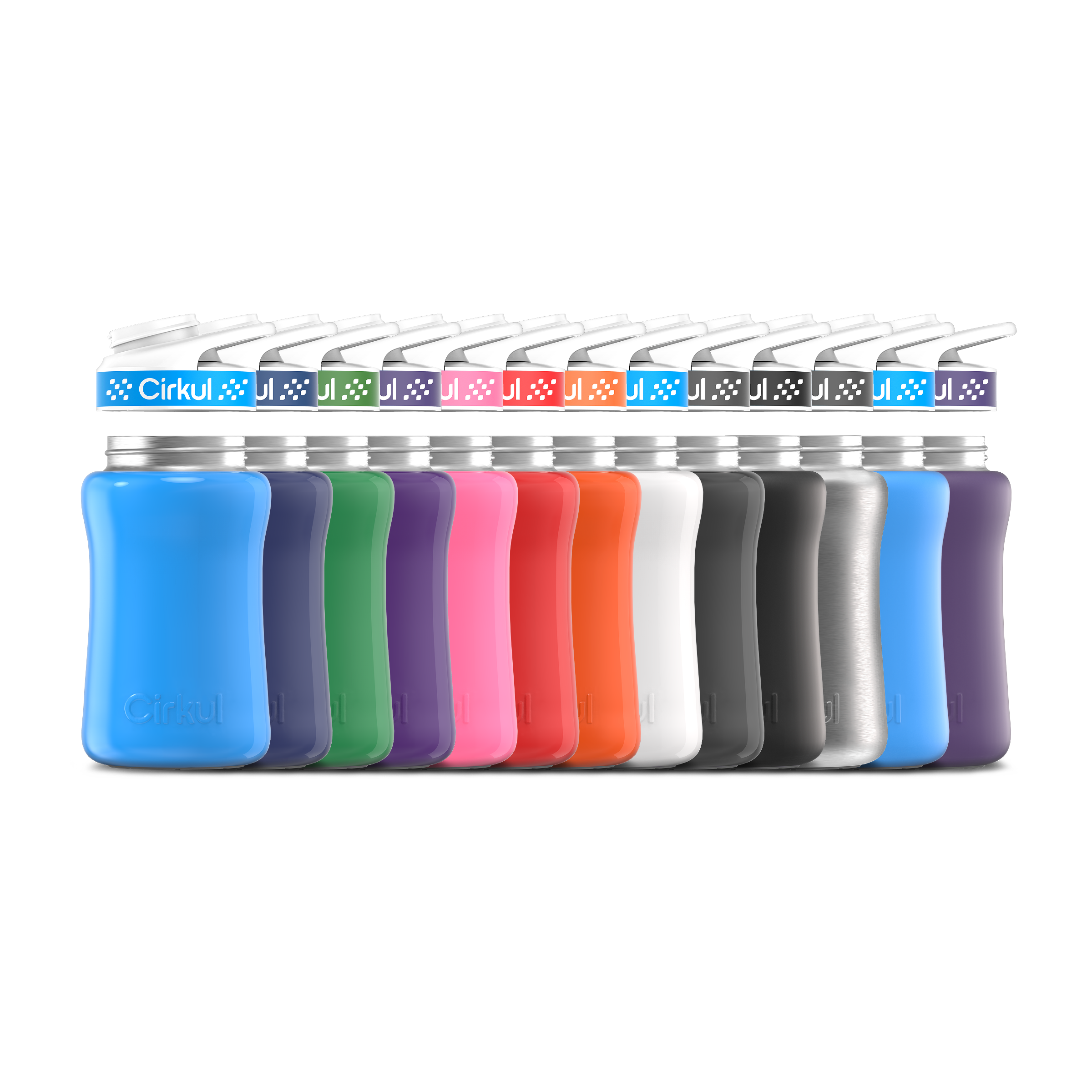 12oz. Stainless Steel Bottle & Comfort Grip Lid U5