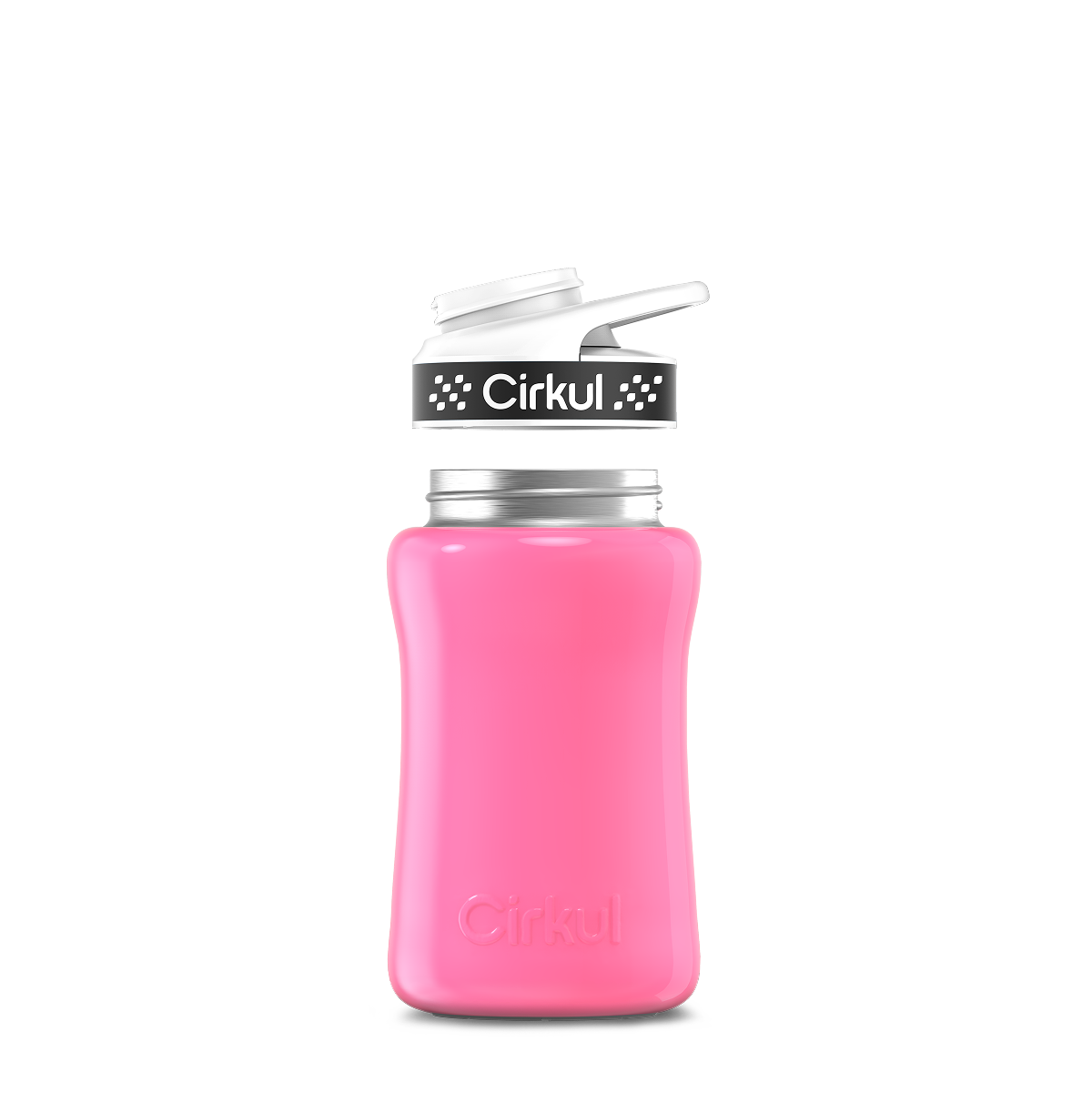 12oz. Stainless Steel Bottle & Comfort Grip Lid U5
