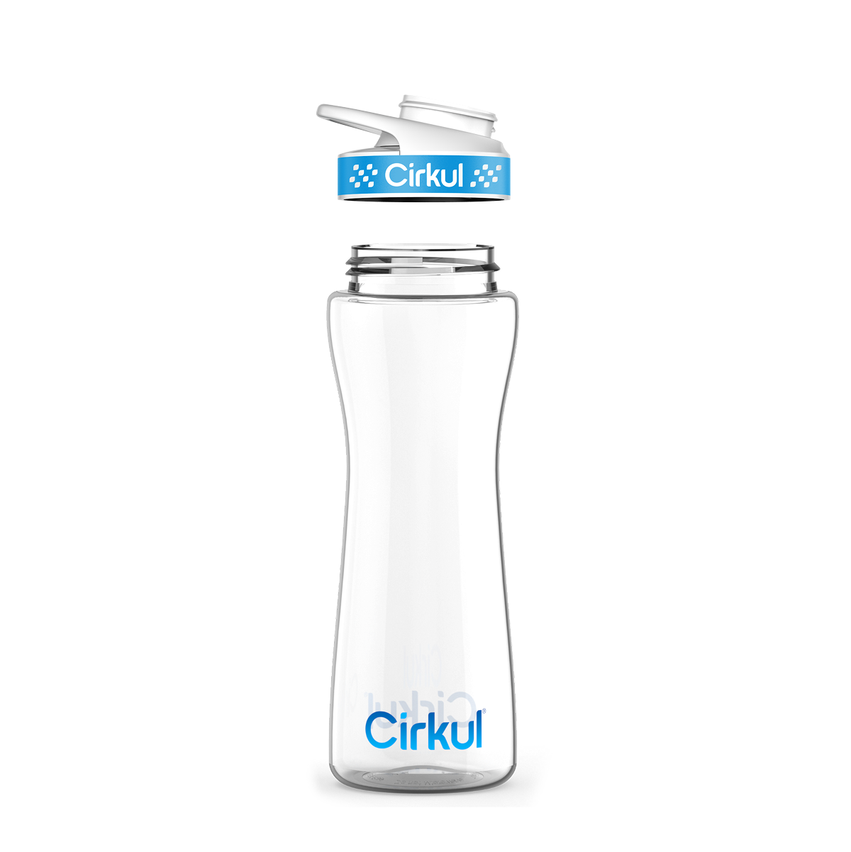 22oz. Plastic Bottle with Blue Comfort Grip Lid Y0