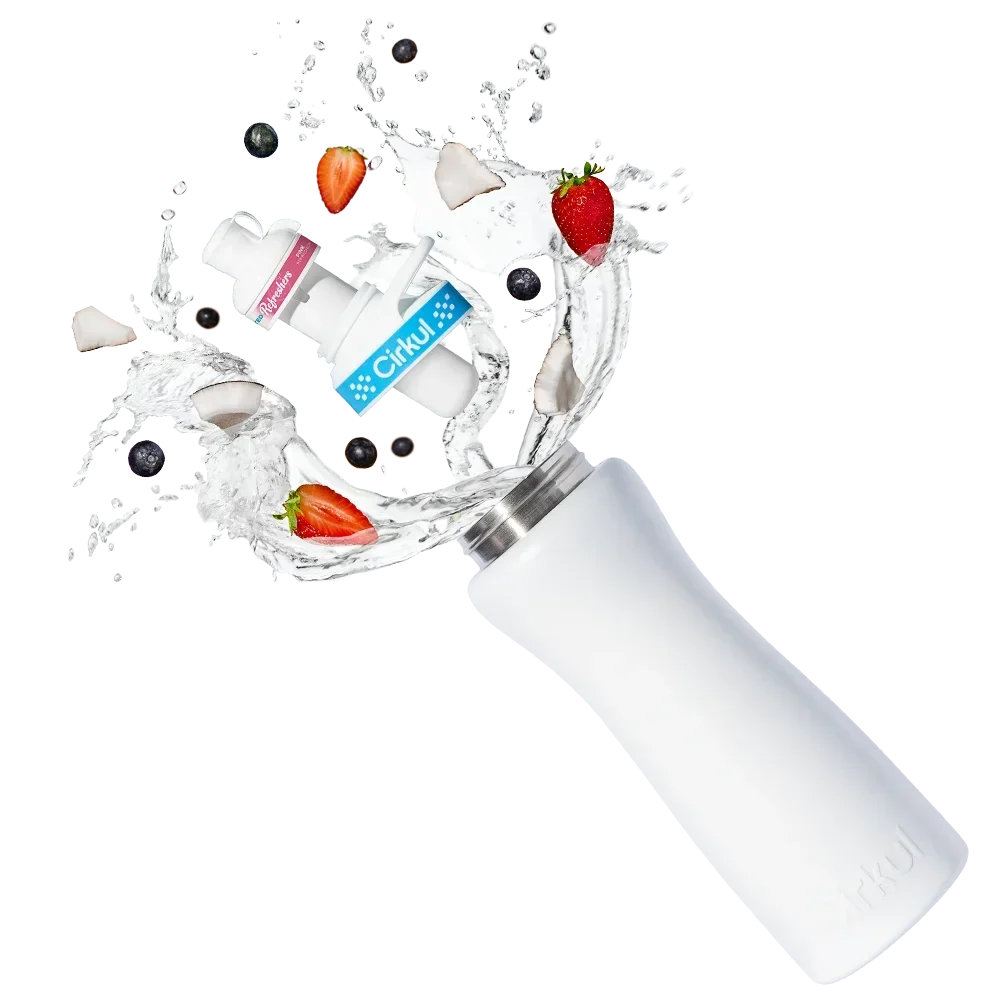 22oz. White Stainless Steel Bottle & Comfort-Grip Lid U3