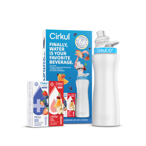 22oz. White Stainless Steel Bottle Starter Kit F1