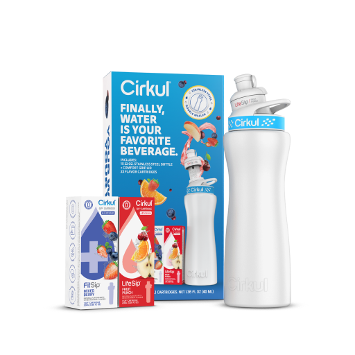 22oz. White Stainless Steel Bottle Starter Kit F1