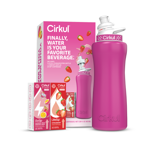 32oz. Hot Pink Stainless Steel Bottle Starter Kit C8