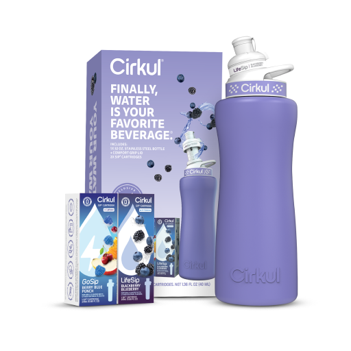 32oz. Matte Periwinkle Stainless Steel Bottle Starter Kit J9