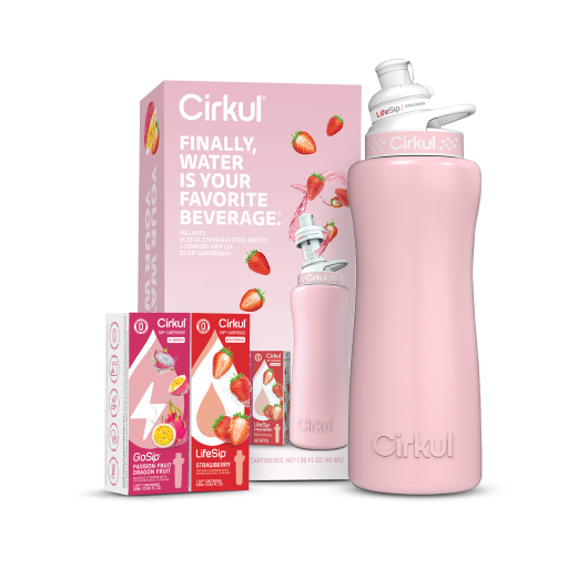 32oz. Blush Pink Stainless Steel Bottle Starter Kit Z9