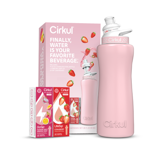 32oz. Blush Pink Stainless Steel Bottle Starter Kit Z9