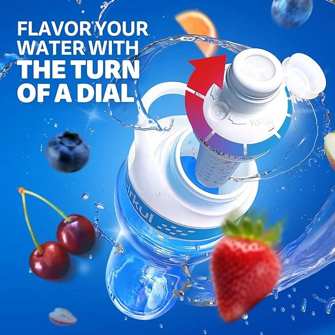 22oz. Plastic Bottle & Blue Comfort Grip Lid A8