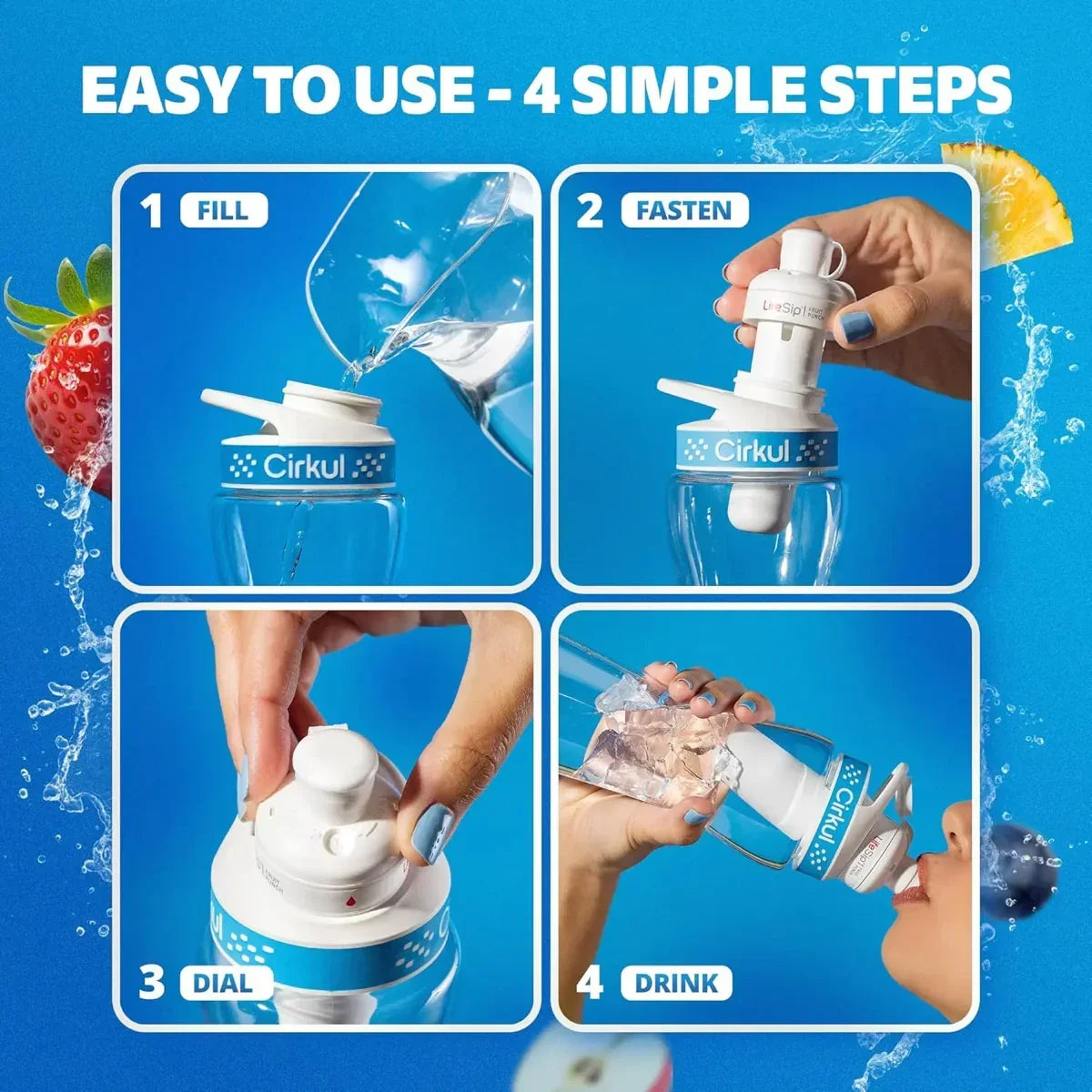 22oz. Plastic Bottle, LifeSip® Fruit Punch, & 18pk Singles Q6